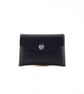 Black Leather Purse Minimal Leather Coin Card Pouch Handmade in Kent