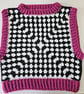 Adult crochet cropped sweater vest
