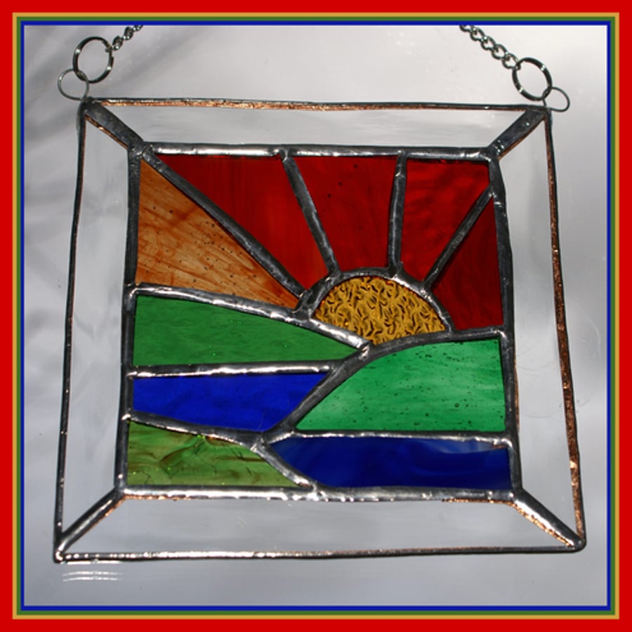 *Reserved for Angela* Setting Sun Suncatcher