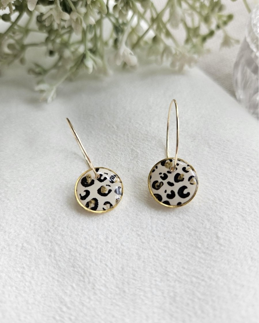 Animal print polymer clay earrings 