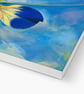 Blue Iris Canvas Print, Modern Floral Wall Art - Image 2