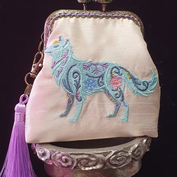 Arctic Fox Flower Power Coin Purse 