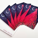 The Red Dress & The Moon Postcards