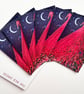 The Red Dress & The Moon Postcards