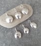 Recycled silver pebble pendant, Chunky silver nugget necklace - Image 9