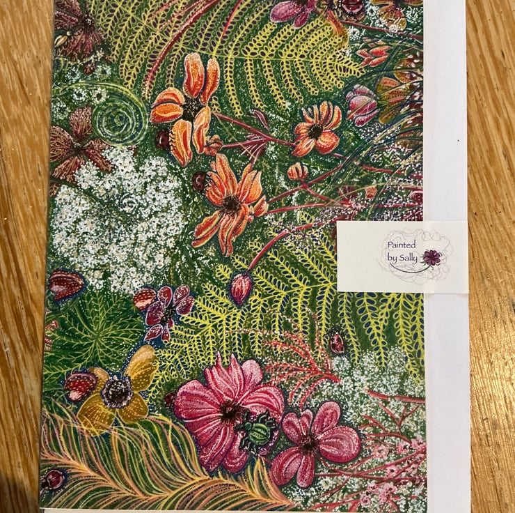 Botanical blank card set - handpainted whimsica... - Folksy