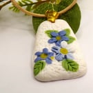 Forget-Me-not Geometric Pendant Small