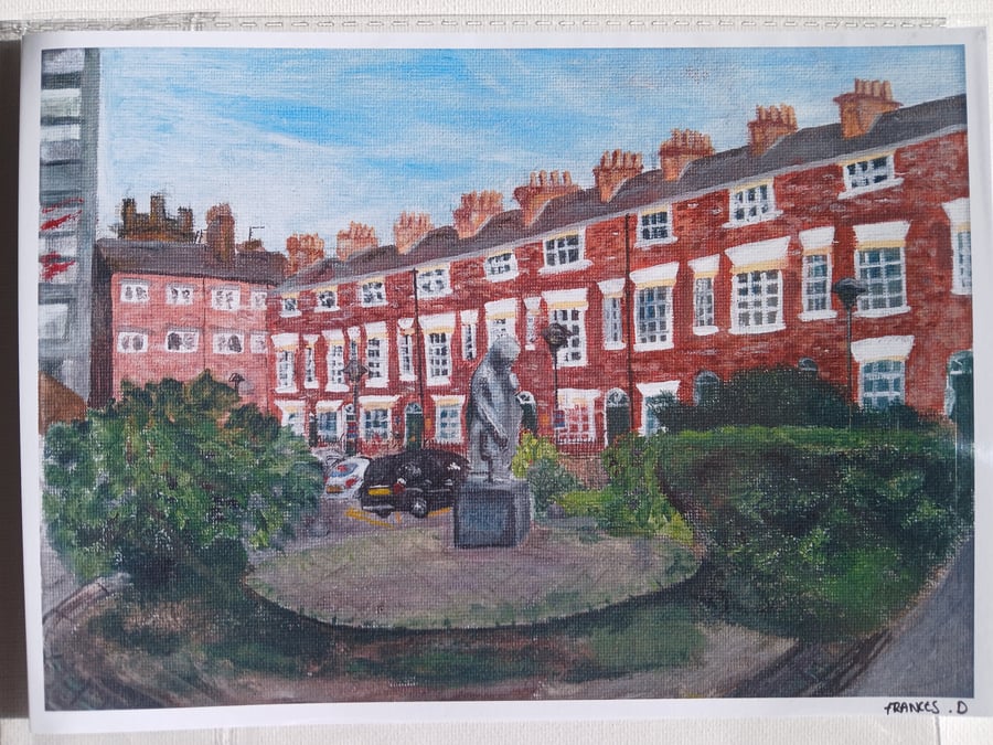 Dukes Terrace Liverpool Acrylic painting print A5