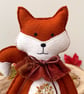 Decorative felt fox, hand sewn woodland fox, hanging decoration  - Image 8