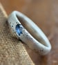 Sterling Silver Sand Cast Tanzanite Ring Band
