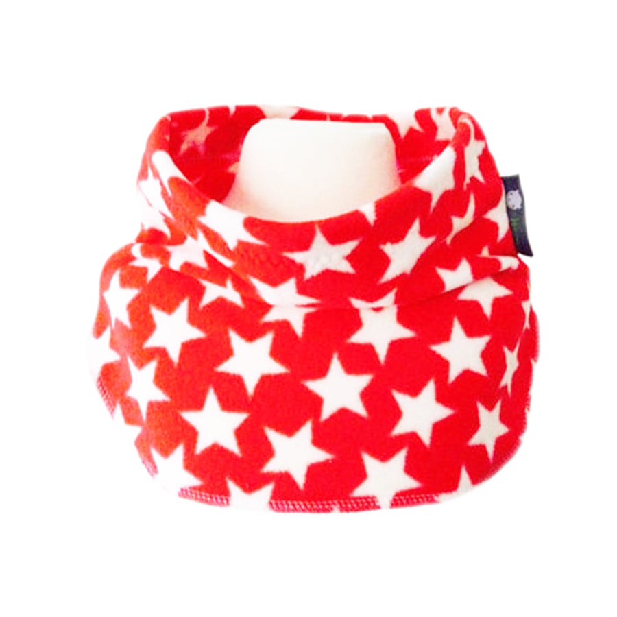 RED STARS Fleece Unisex NECK WARMER DUDE SNOOD Kids SCARF