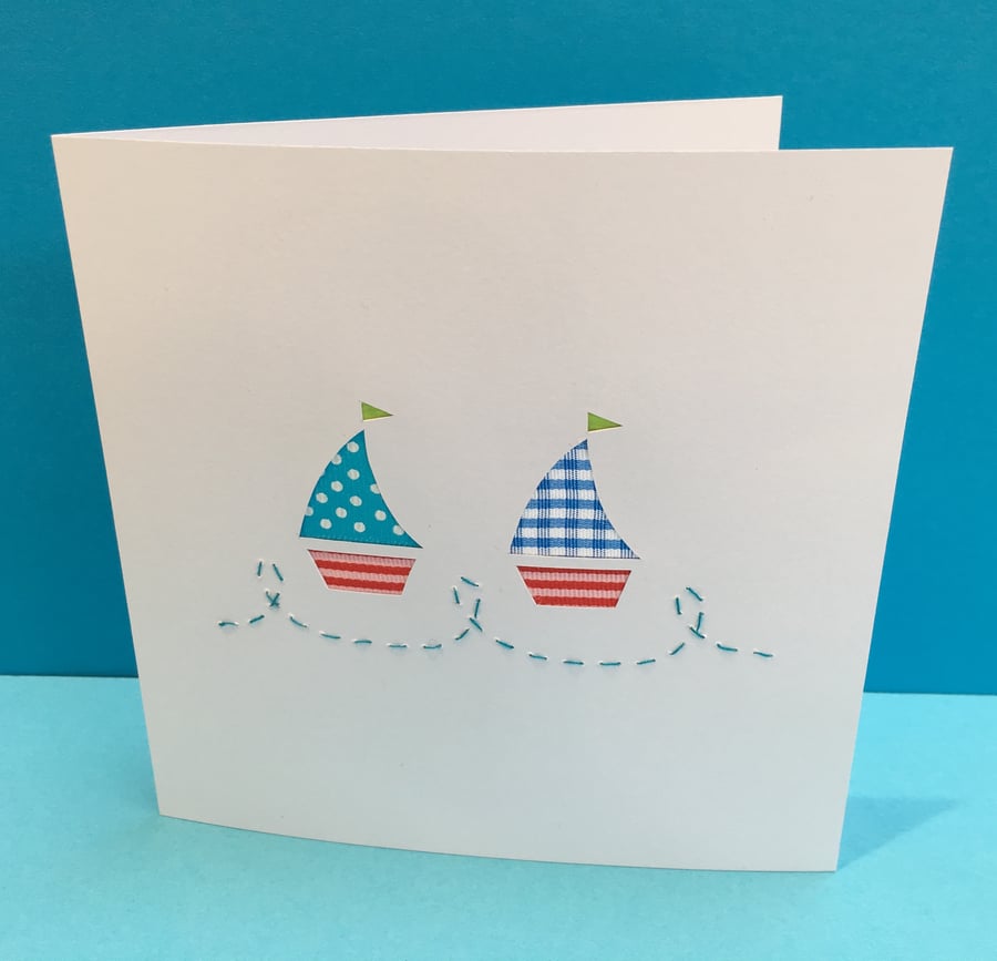 2 Little Sailing Boats Card