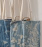Hand Printed Cyanotype Tote Bag (Fern & Honesty)