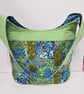Big patchwork tote bag,blue and green flowers  - Image 5