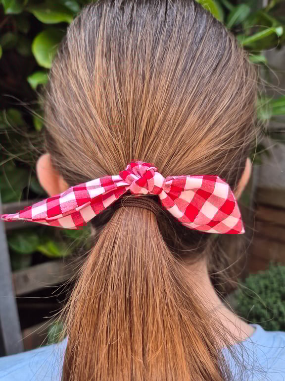 Red Gingham Bow Bobble