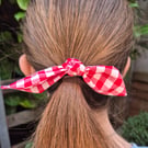 Red Gingham Bow Bobble