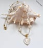 Designer Natural Mother of Pearl & Seed Bead  Necklace Gold Plated - Image 3