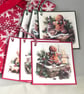 Pack of 6 gingerbread men Christmas gift tags