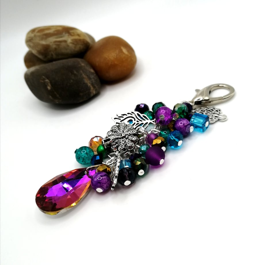 Peacock Bag Charm