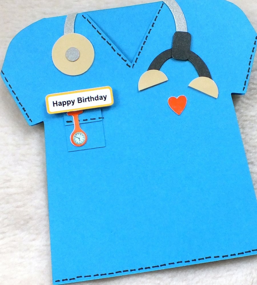 Special Doctor, Vet or Nurse Handmade Birthday Card