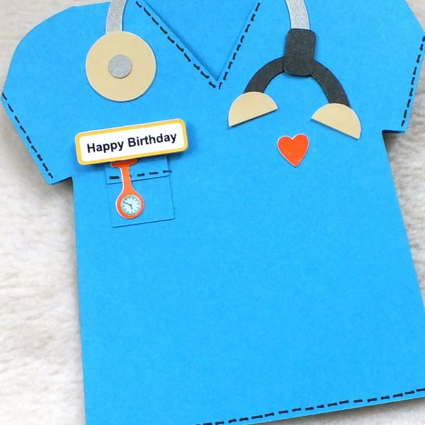 Special Doctor, Vet or Nurse Handmade Birthday Card