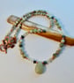 Jade Teardrop Pendant With Peace Jade, Crystals & Stars, Birthday, Gifts For Her