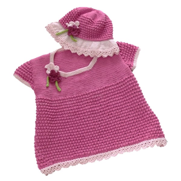 Girl's Knitting Pattern Sun Hat and Summer Top 