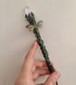 Crystal wand, mini witch natural stone wand, dragonfly gifts, Green fae crystal  - Image 8
