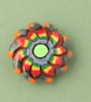 Tropical Brooch - Swirly Flower - Polymer Clay Brooch - Image 1