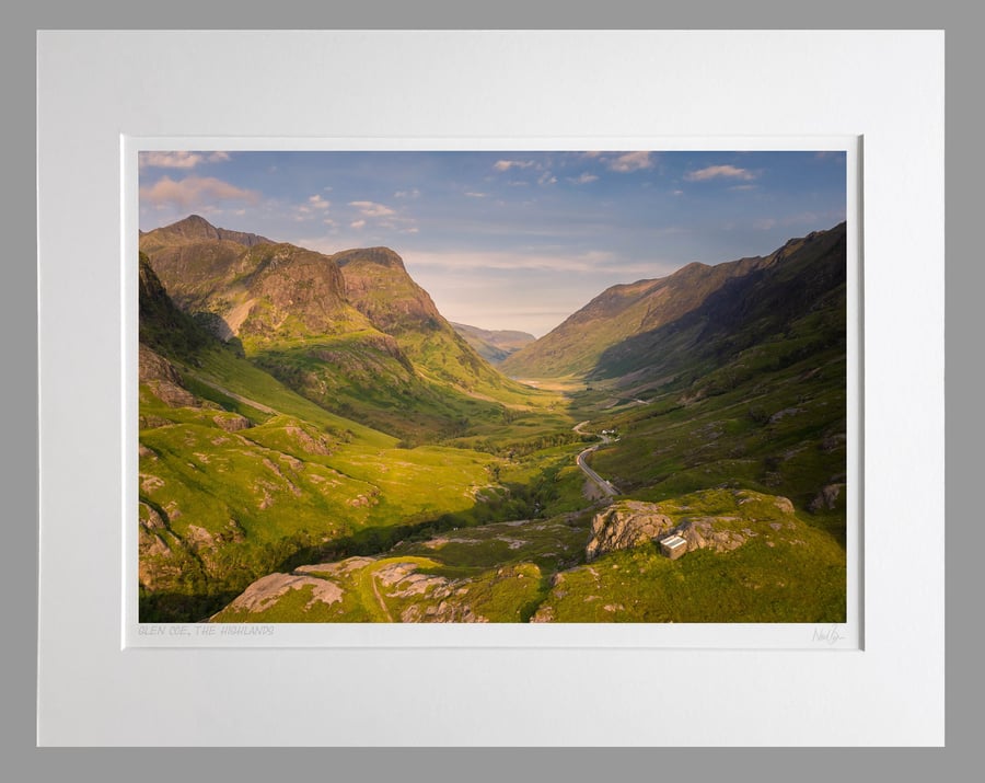 Glen Coe & Three Sisters, the Highlands, Scotland - A3 (50x40cm) Unframed Print