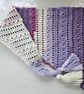 Purples pinks and cream triangle scarf - Image 4
