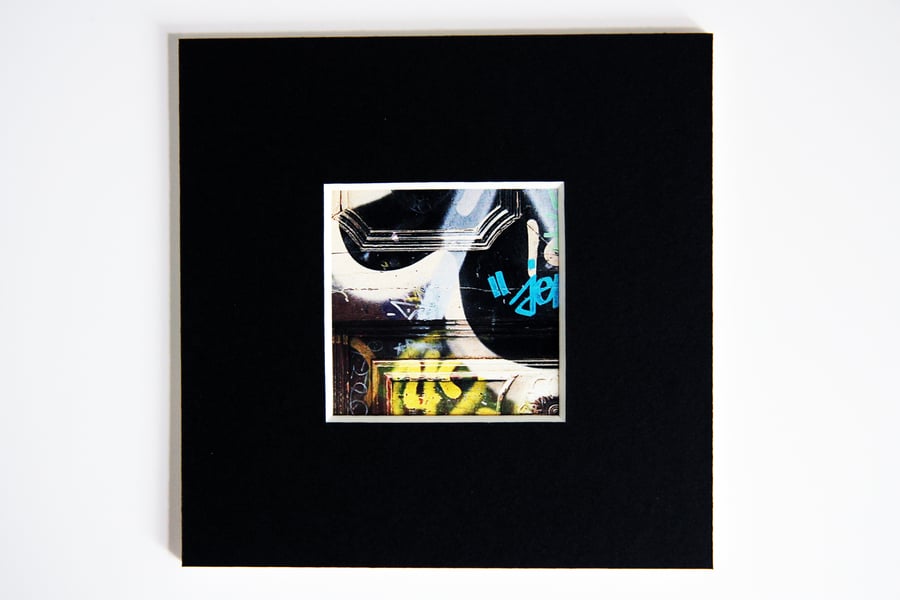 Detail of graffiti, Barcelona.4" x 4" (inches)mount, print size 2" x 2"