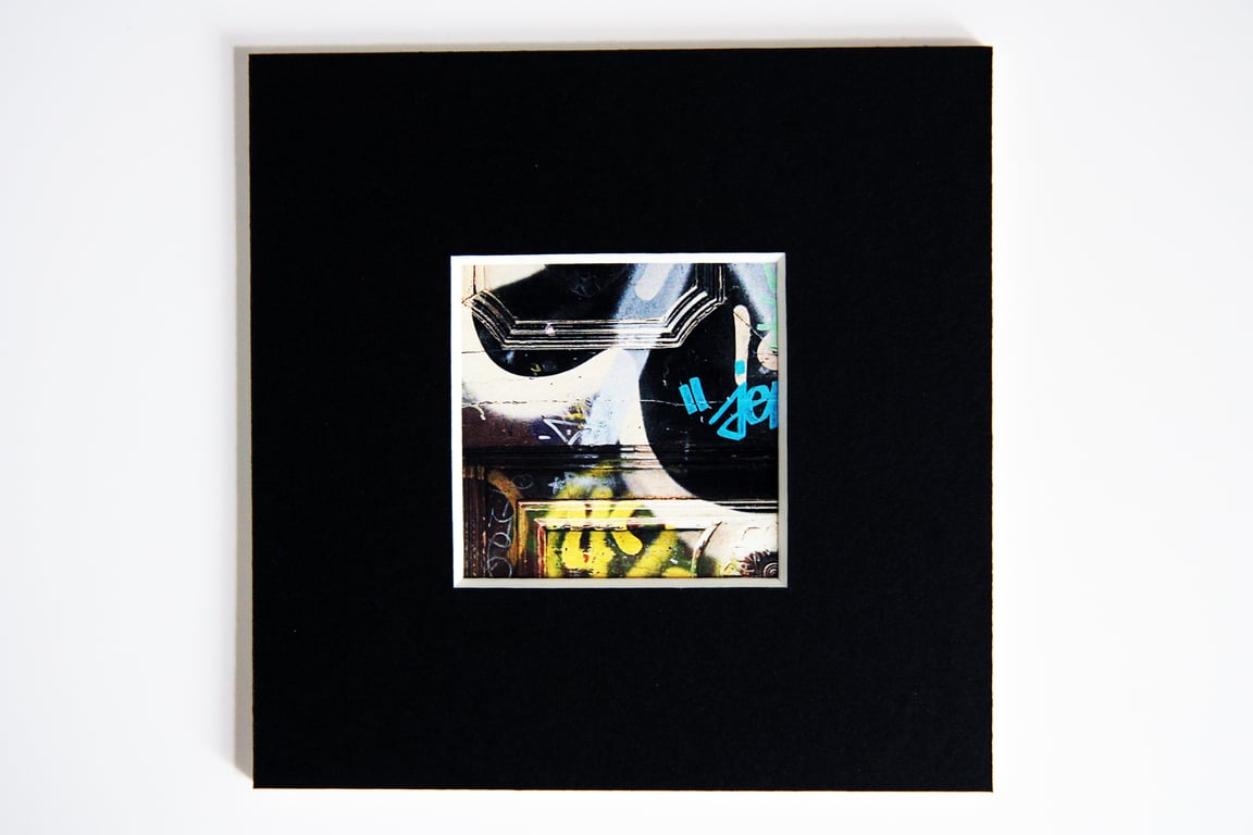 Detail of graffiti, Barcelona.4" x 4" (inches)mount, print size 2" x 2"