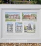 Jane Austen's Places,  Where She Lived, Wrote and Rests.  Hand Signed Print