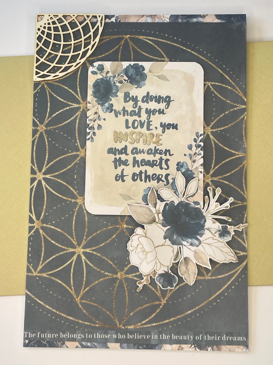 Doing what you love inspirational greetings card