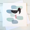 Oystercatcher Blank Greetings Card 