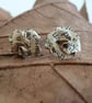 Origami Rose The Secret Garden stud Earrings: Recycled Book Paper, plastic free