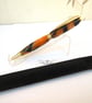 Hand Made Orange Tiger Acrylic Ball Point Pen with A Velvet Pouch - Image 5