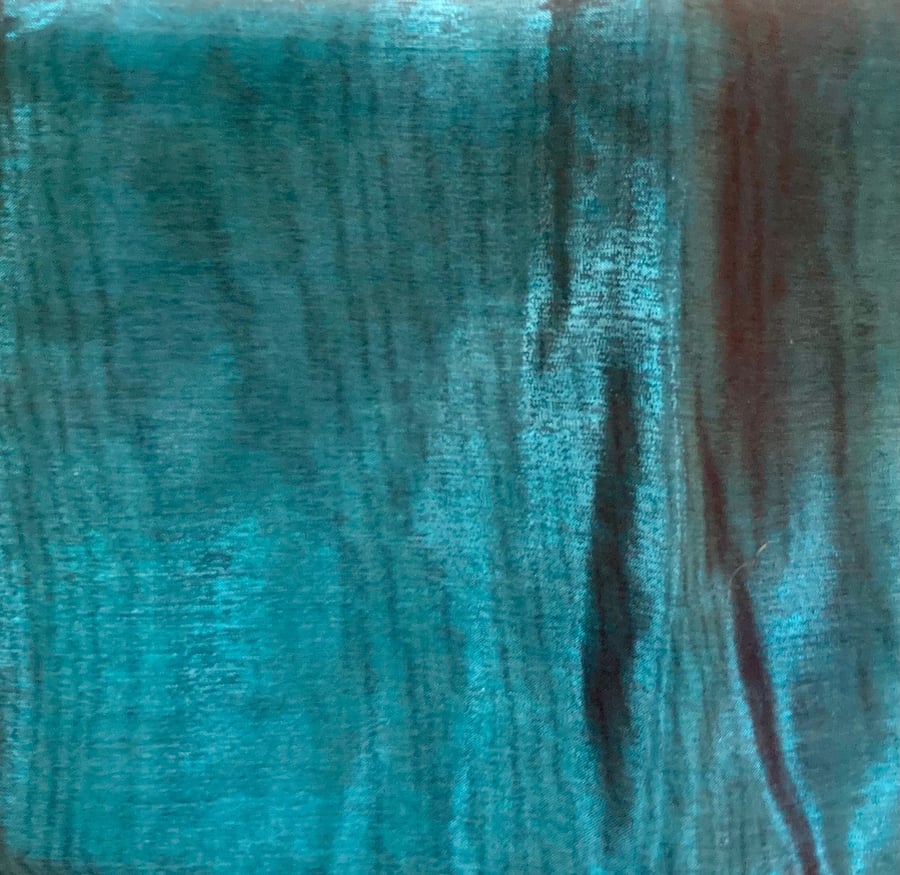 Teal Shot Organza