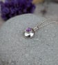 Sterling Silver Pebble Necklace with Amethyst - JBJ7020