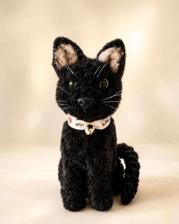 Handcrafted custom dog replica made to look like your cat using a photo for ref.
