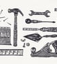 The Repair Shop Lino Print- B&W