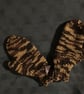 Camouflage Mittens Hand Knit Green Brown child  - Image 1