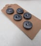5 Small Round Metallic Ceramic Buttons - Image 6