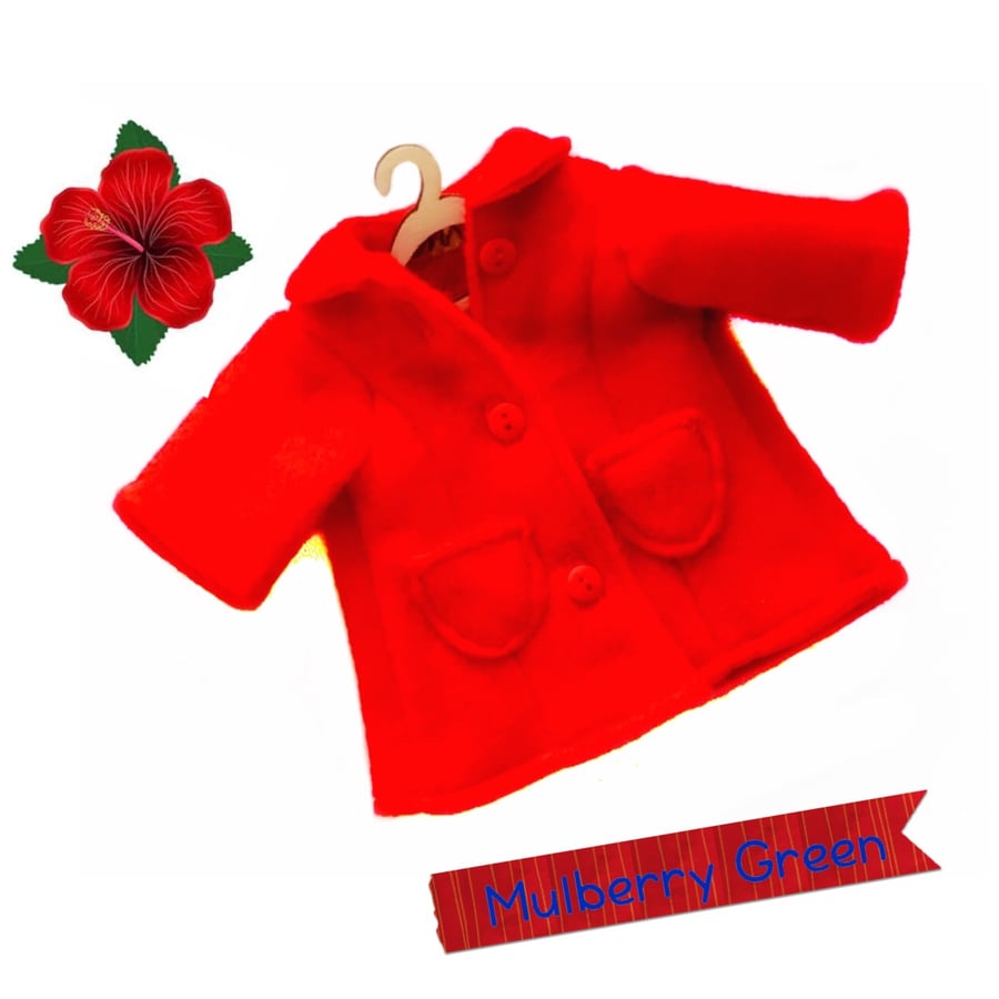 Red Felt Coat - reserved for Jane