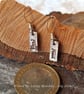 Silver 'Peace' Tag Earrings - Image 2