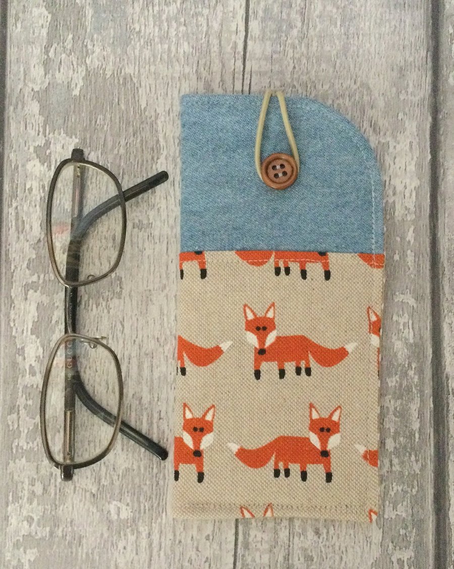 Fox Glasses Case. Fox Sunglasses Case. Spectacle Case. Soft Glasses Case.