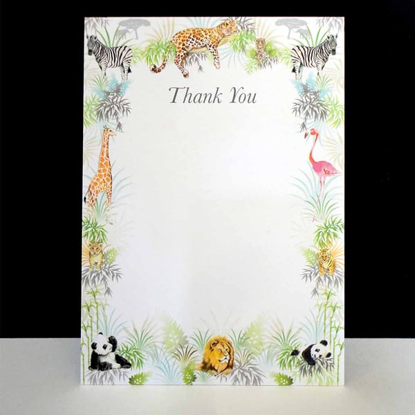 Safari Into The Wild - Pack of Six Thank You Cards