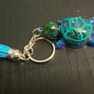 Blue turtle keyring
