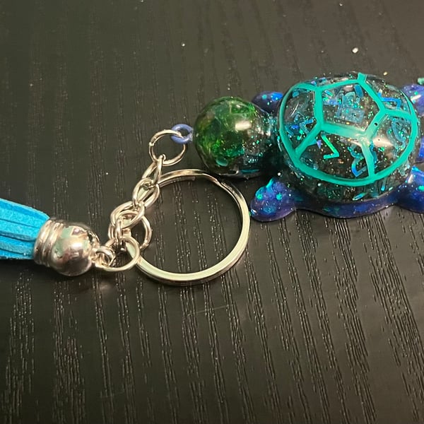 Blue turtle keyring
